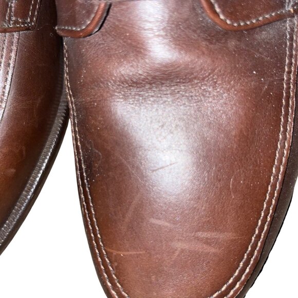 Vero Cuoio Men’s Brown Leather Lace Up Dress Shoes Size 8 Used Italy main image 16